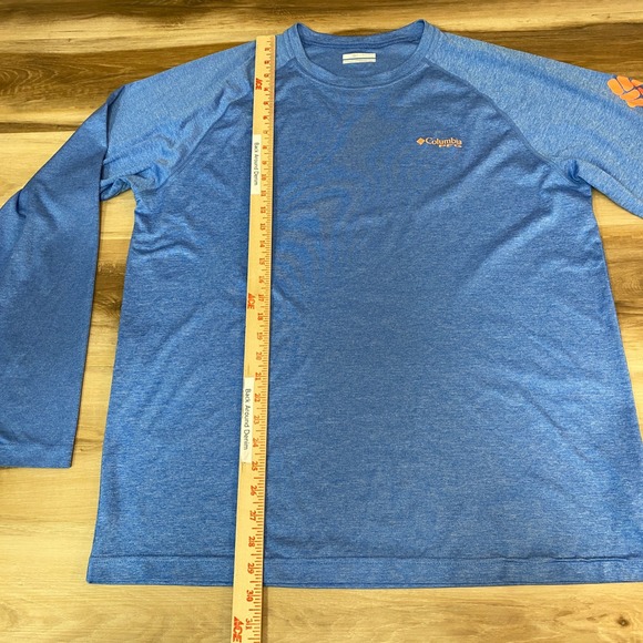 Columbia PFG Long Sleeve Fishing Shirt Blue XL Men Graphic Logo - Picture 6 of 10